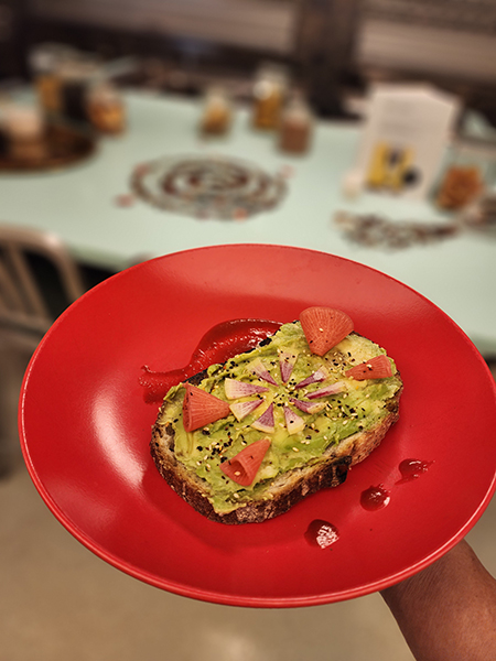 Photo of a plate of avocado toast