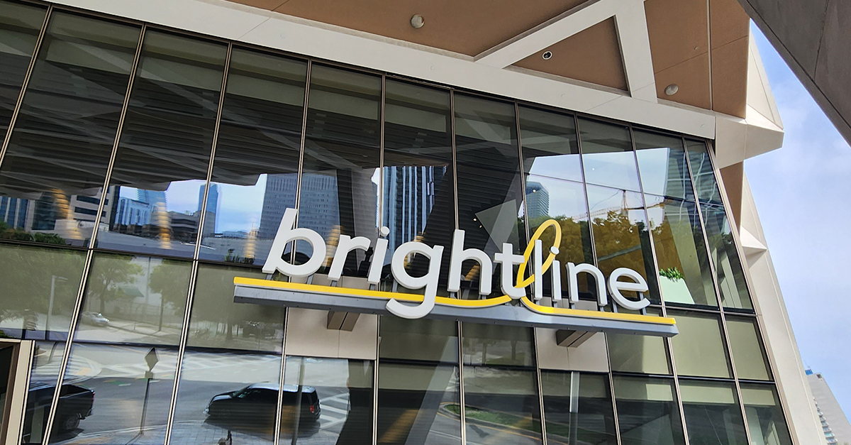 photo of the Brightline terminal