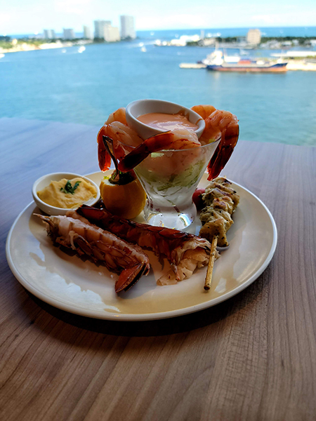 photo of a shrimp cocktail, served on board one of Royal Caribbean's cruises